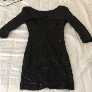 Black sequined dress